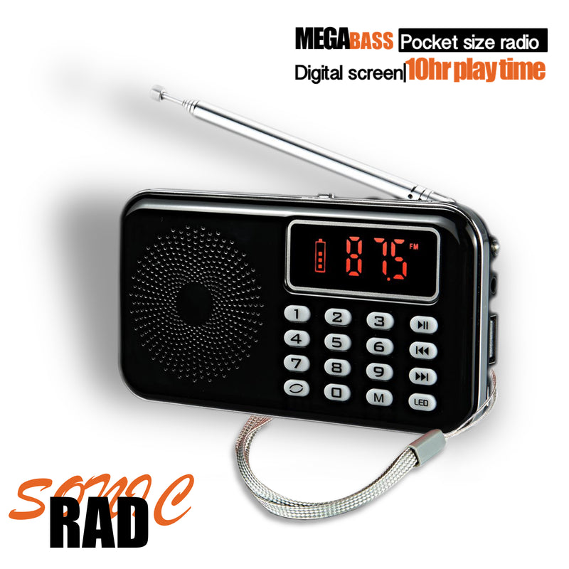 Wholesale X Bass AM FM Radio USB MP3 Portable Speaker with LED