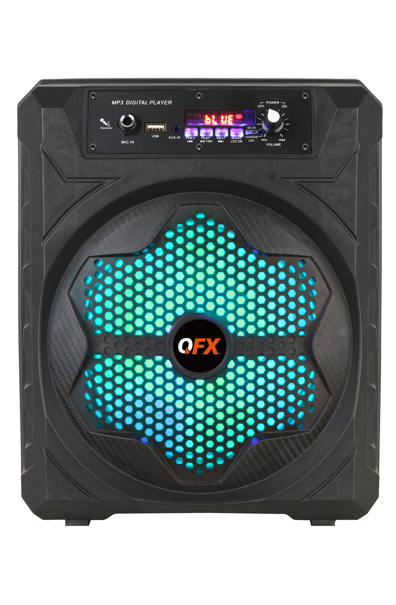 Loud portable bluetooth speaker with 8" woofer