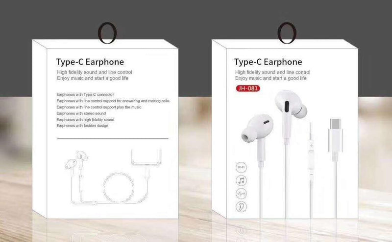Wired earphone with Type-C port-WHITE