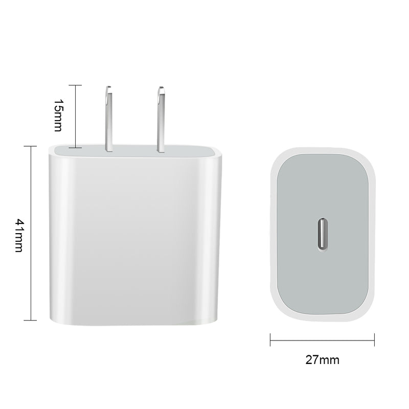 USB C Charger, 18W Fast Charger, Compact size, USB C Wall Charger for iPhone series