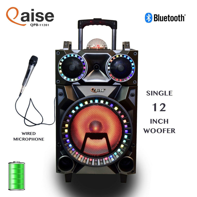 7000 Watts rechargeable Bluetooth karaoke speaker with disco light and mic
