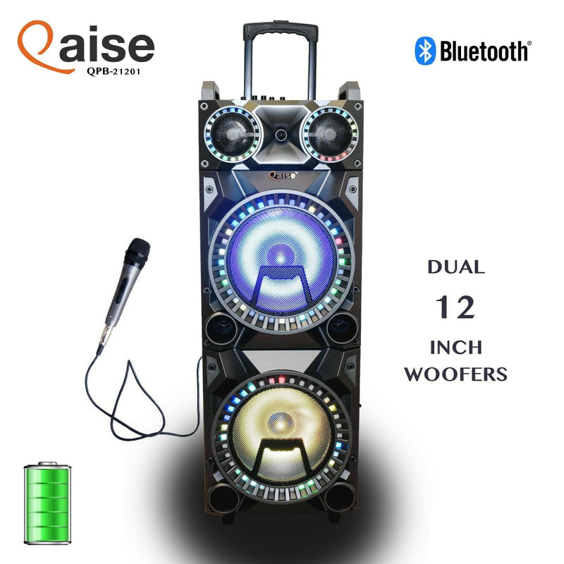 12000 Watts Peak power Rechargeable Bluetooth Karaoke Speaker With Laser Lights