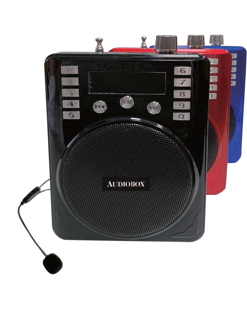 Loud Bluetooth FM radio speaker with over the head microphone