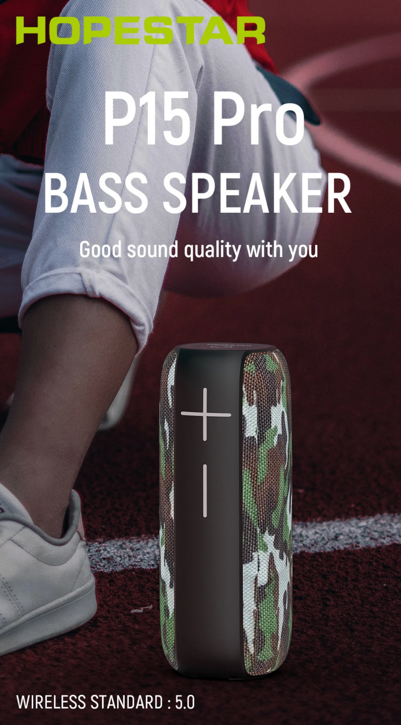 2021 style Loud Bluetooth Portable Boombox water resistant and clean bass - P15Pro